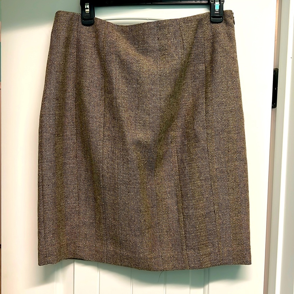 Ann Taylor Brown Tweed Skirt size 10